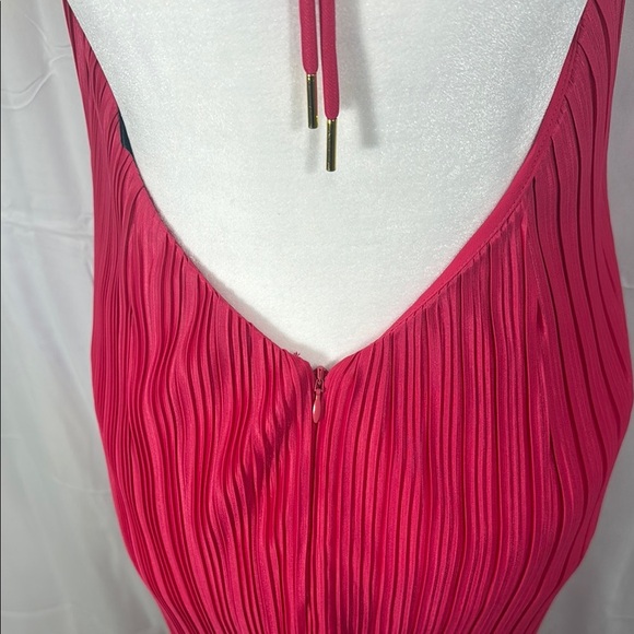 House of Harlow 1960 Pink Pleated Halter Sheath Dress Size M - Picture 9 of 9